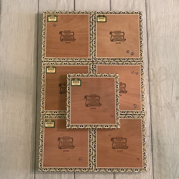 Arturo Fuente Republica Dominicana Chateau Fuente Empty Wooden Cigar Box 7pc Set - Picture 8 of 8